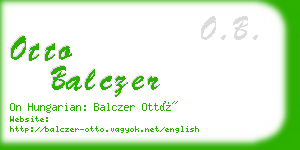 otto balczer business card